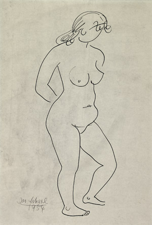 Lot 8315, Auction  101, Scharl, Josef, Stehender weiblicher Akt