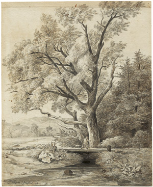 Lot 6533, Auction  102, Wagner, Carl, Thüringische Landschaft mit Wanderer