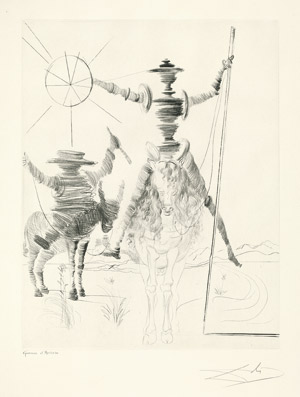 Lot 7059, Auction  103, Dalí, Salvador, Don Quichotte et Sancho Pança