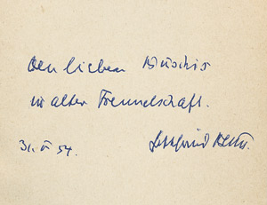 Lot 3683, Auction  105, Benn, Gottfried, Altern als Problem für Künstler
