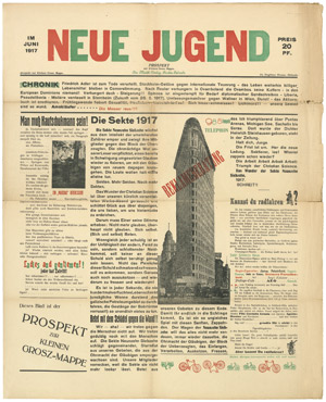Lot 3798, Auction  105, Neue Jugend, Wochenausgabe, Jahrgang 1, Nr. 2