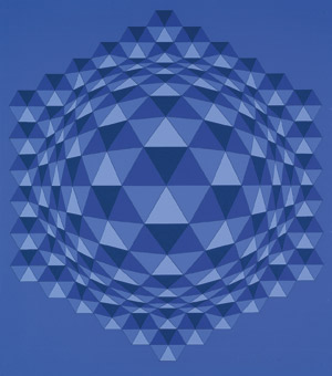 Lot 7531, Auction  106, Vasarely, Victor, Geometrische Komposition in Blau