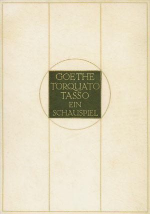 Lot 3355, Auction  108, Goethe, Johann Wolfgang von, Torquato Tasso