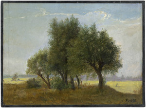 Lot 6230, Auction  108, Helbig, Ernst - zugeschrieben, Weidengruppe auf einer sommerlichen Wiese