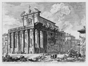 Lot 5608, Auction  109, Piranesi, Giovanni Battista, Veduta del Tempio d' Antonio e Faustina in Campo Vaccino