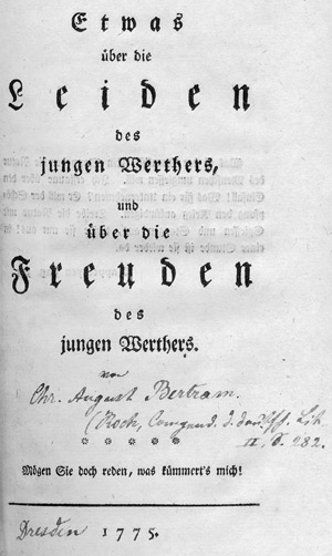 Los 2151 - Sammelband - mit 5 frühen, anonym erschienenen Wertheriaden - 0 - thumb