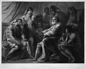 Los 5325 - Pichler, Johann Peter - Der blinde Homer, umgeben von Zuhörern. - 0 - thumb
