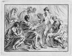 Lot 5374, Auction  112, Agricola, Carl Josef Alois, Homer im Kreise seiner Zuhörer.