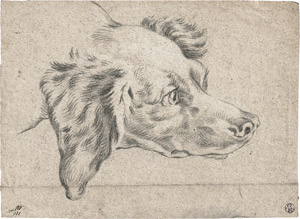 Lot 6478, Auction  112, Oudry, Jean-Baptiste, Kopf eines Jagdhundes