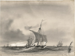 Los 6624 - Melbye, Anton Daniel - Segelschiffe bei Sturm - 0 - thumb