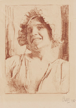 Los 7292 - Orlik, Emil - Lächelndes Mädchen mit Haube - 0 - thumb