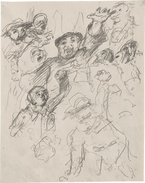 Los 8509 - Corinth, Lovis - 5 Vorzeichnungen zu "Wallensteins Lager" - 3 - thumb