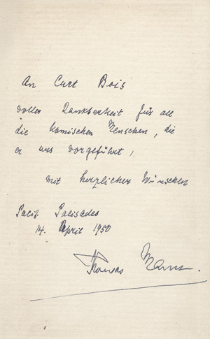 Lot 3354, Auction  113, Mann, Thomas, Die Entstehung des Doktor Faustus