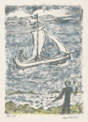 Lot 7265, Auction  114, Heckel, Erich, Segelschiff