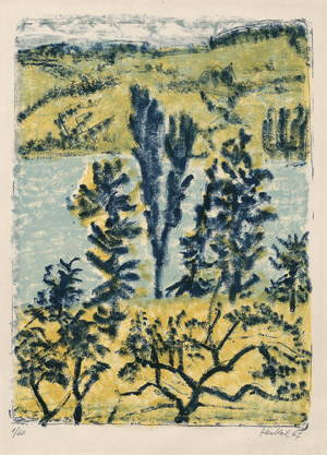 Lot 7266, Auction  114, Heckel, Erich, Bäume am See