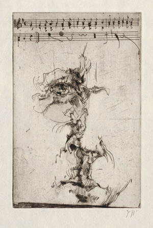 Lot 7291, Auction  114, Janssen, Horst, Selbstbildnis: Blüchers Gedächtnis, 1. 11. 1972