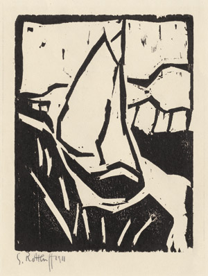 Lot 8290, Auction  114, Schmidt-Rottluff, Karl, Boot im Kanal