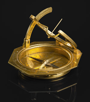 Lot 6309, Auction  115, Reisesonnenuhr, Äquatoriale Reisesonnenuhr, signiert Langlois a Paris aux Galleries du Louvre