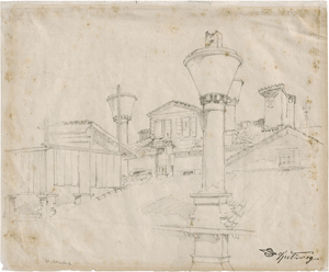 Lot 6861, Auction  116, Spitzweg, Carl, Blick über die Dächer von Venedig