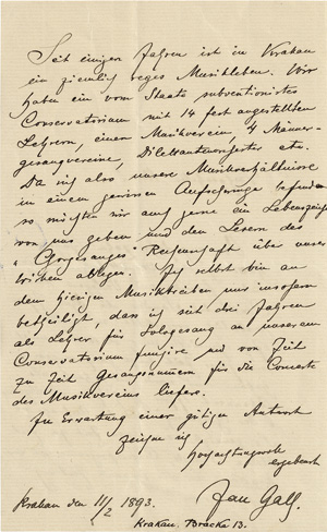 Lot 363, Auction  117, Barcewicz, Stanislaus, 2 Autographen der polnischen Musiker