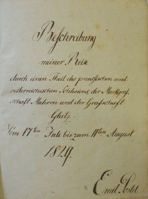 Lot 2642, Auction  117, Postel, Emil, Manuskript seiner Reisebeschreibung