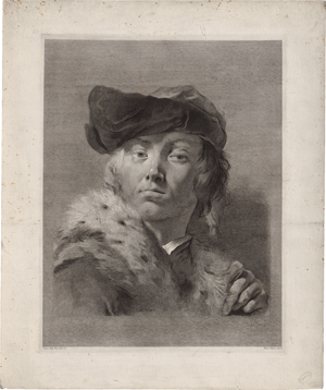 Lot 5298, Auction  117, Pitteri, Marco Alvise, Bildnis eines jungen Mannes mit Mütze und Pelz verbrämten Mantel