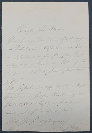 Lot 2624, Auction  119, Hiller, Ferdinand von, Brief an Sir August Manns