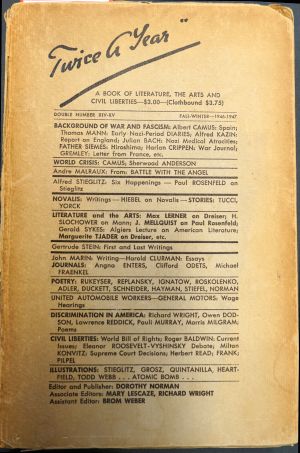 Lot 3158, Auction  119, Twice a Year und Heartfield, John, A Book of Literature etc. No. 14/15