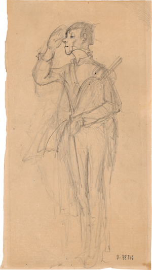 Lot 6706, Auction  119, Spitzweg, Carl, Vorstudie zum Gemälde "Die Postkutsche".