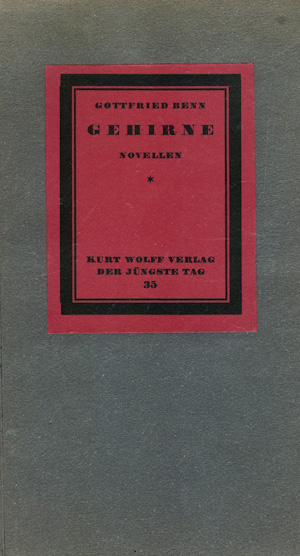 Lot 3239, Auction  120, Benn, Gottfried, Gehirne. Novellen