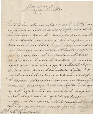 Lot 2483, Auction  122, Metastasio, Pietro, Brief 1769