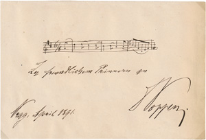 Lot 2489, Auction  122, Popper, David, Musikal. Albumblatt