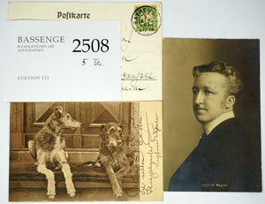 Lot 2508, Auction  122, Wagner, Siegfried, 4 Postkarten