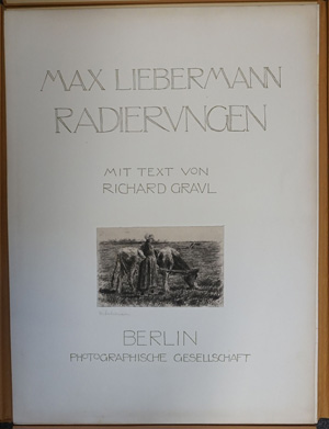 Lot 3231, Auction  122, Liebermann, Max, Radierungen mit einem Text von Richard Graul