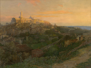 Lot 6097, Auction  122, Groll, Theodor, Blick auf Siena im Abendlicht