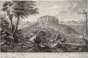 Lot 5898, Auction  123, Thiele, Johann Alexander, Prospect der Chur: Sächsischen Berg Vestung Königstein gegen Morgen