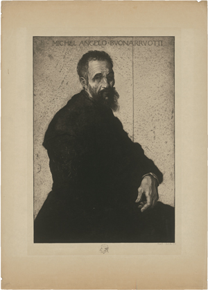 Lot 7084, Auction  123, Orlik, Emil, Bildnis Michelangelo Buonarrotti
