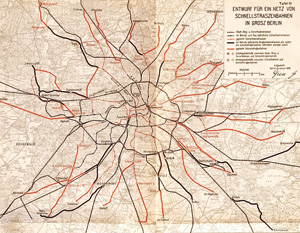 Los 223 - Giese, Erich - Das zukünftige Schnellbahnnetz für Groß Berlin. Berlin 1919 - 0 - thumb