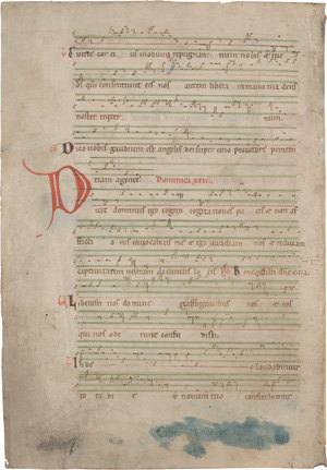 Los 1005 - Neumenhandschrift - "Si iniquitates domine". Einzelblatt aus einem Antiphonar - 0 - thumb