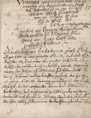 Los 1047 - Visiones von Altenstadt - Visiones was sich mit dem Schulmaister zu Altenstatt. Deutsche Handschrift auf Papier. Altenstadt, Oberpfalz, 1620-1631 - 0 - thumb