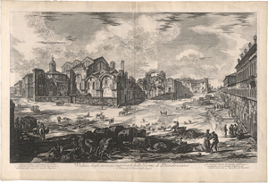 Los 5655 - Piranesi, Giovanni Battista - Veduta degli avanzi superiori delle Terme di Diocleziano - 0 - thumb