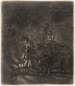 Los 5661 - Rembrandt Harmensz. van Rijn - Die Flucht nach Ägypten, Nachtstück - 0 - thumb