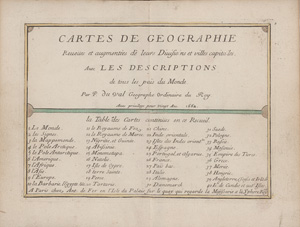 Lot 15, Auction  126, Val, Pierre du, Cartes de geographie