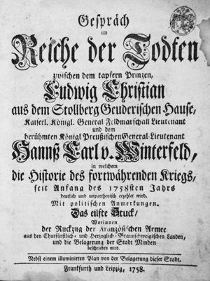 Lot 238, Auction  126, Richter, Christoph Gottlieb, Gespräch im Reiche der Todten