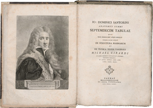 Lot 323, Auction  126, Santorini, Giovanni Domenico,  Septemdecim tabulae quas nun primum edit atque explicat 