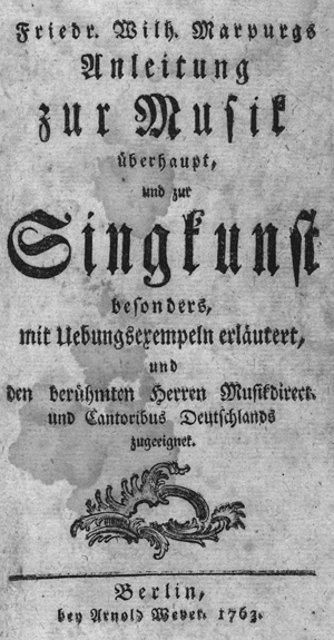 Lot 463, Auction  126, Marpurg, Friedrich Wilhelm, Anleitung zur Musik überhaupt, und zur Singkunst besonders