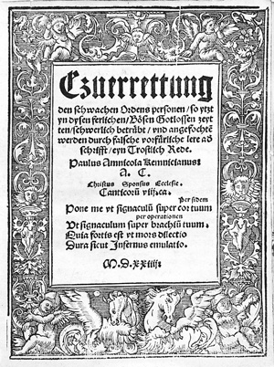 Lot 1105, Auction  126, Bachmann, Paul, Czuerrettung den schwachen Ordens personen