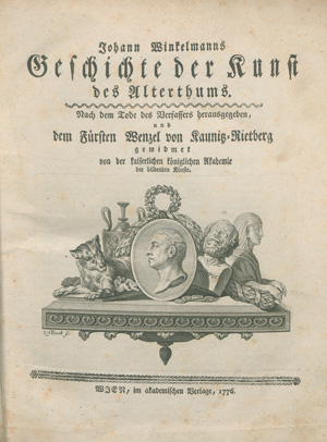Lot 1275, Auction  126, Winckelmann, Johann Joachim, Geschichte der Kunst des Alterthums