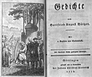 Lot 2010, Auction  126, Bürger, Gottfried August, Gedichte (erste Ausgabe)