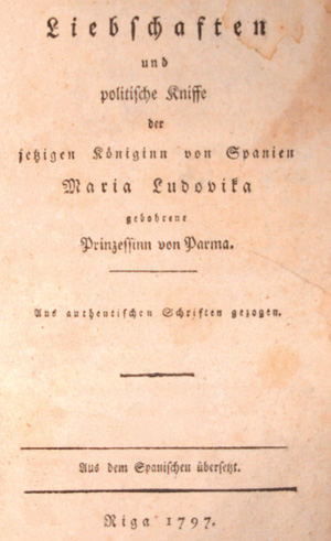 Lot 2070, Auction  126, Liebschaften und politische Kniffe, der jetzigen Königinn von Spanien Maria Ludovika